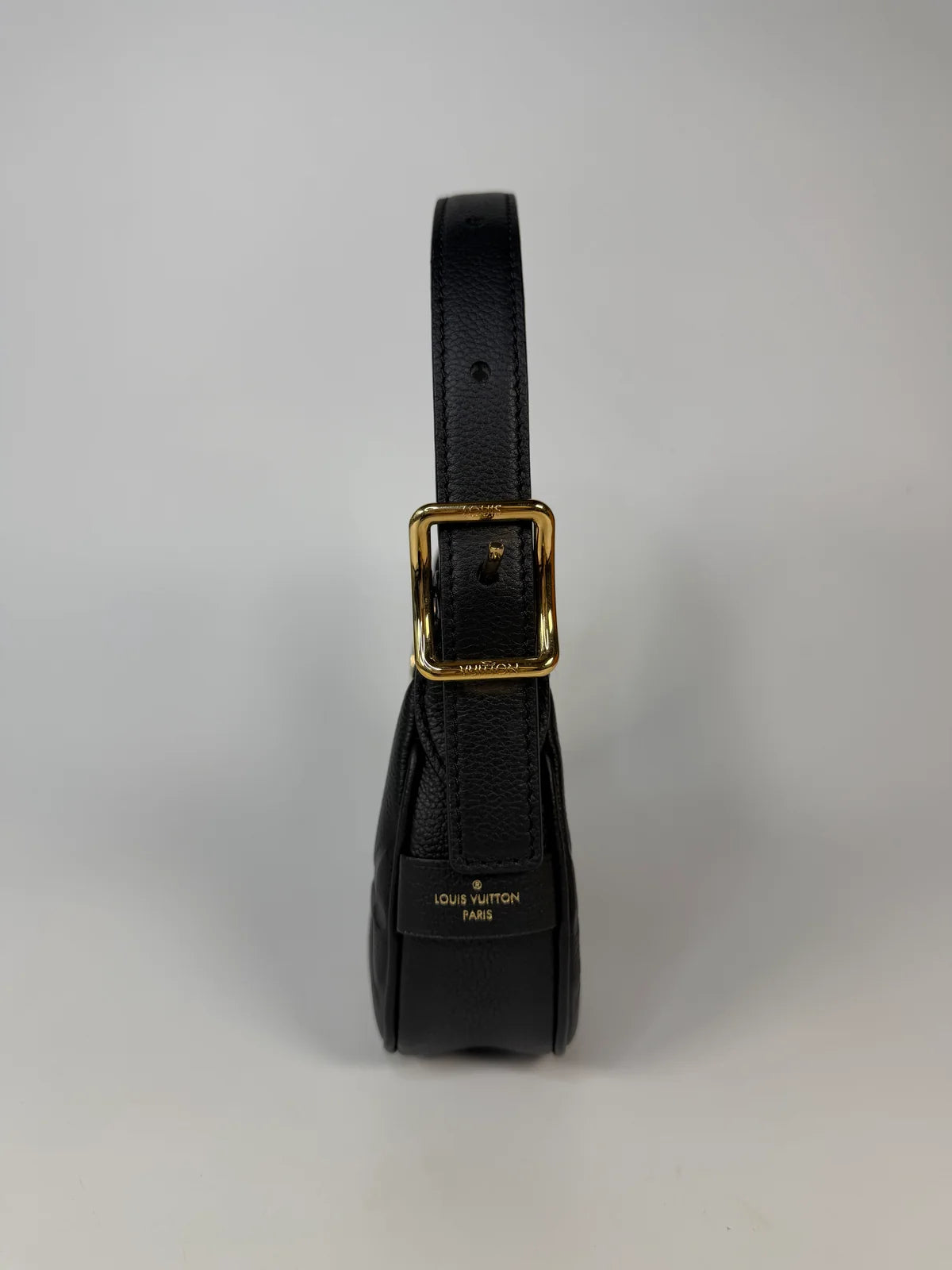 LOUIS VUITTON MINI MOON BAG IN BLACK LEATHER WITH GOLD HARDWARE