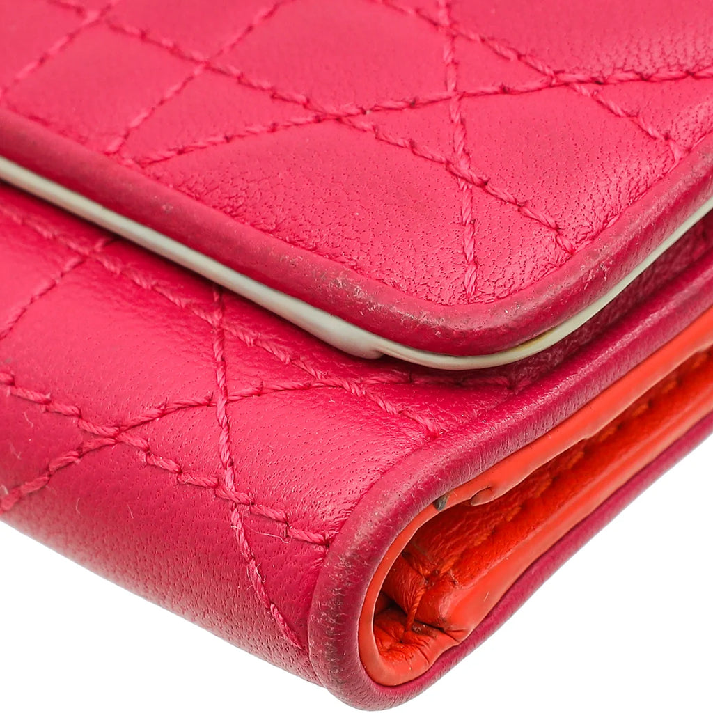 Christian Dior Tricolor Mania Compact Wallet
