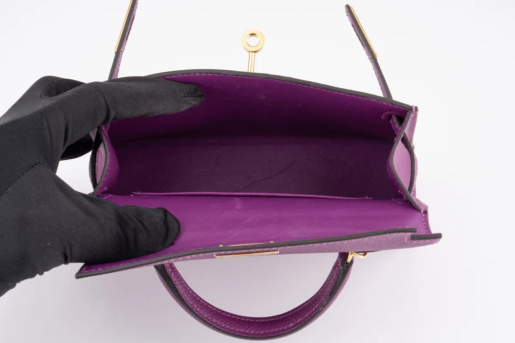 Hermès Mini Kelly Epsom Anemone GHW