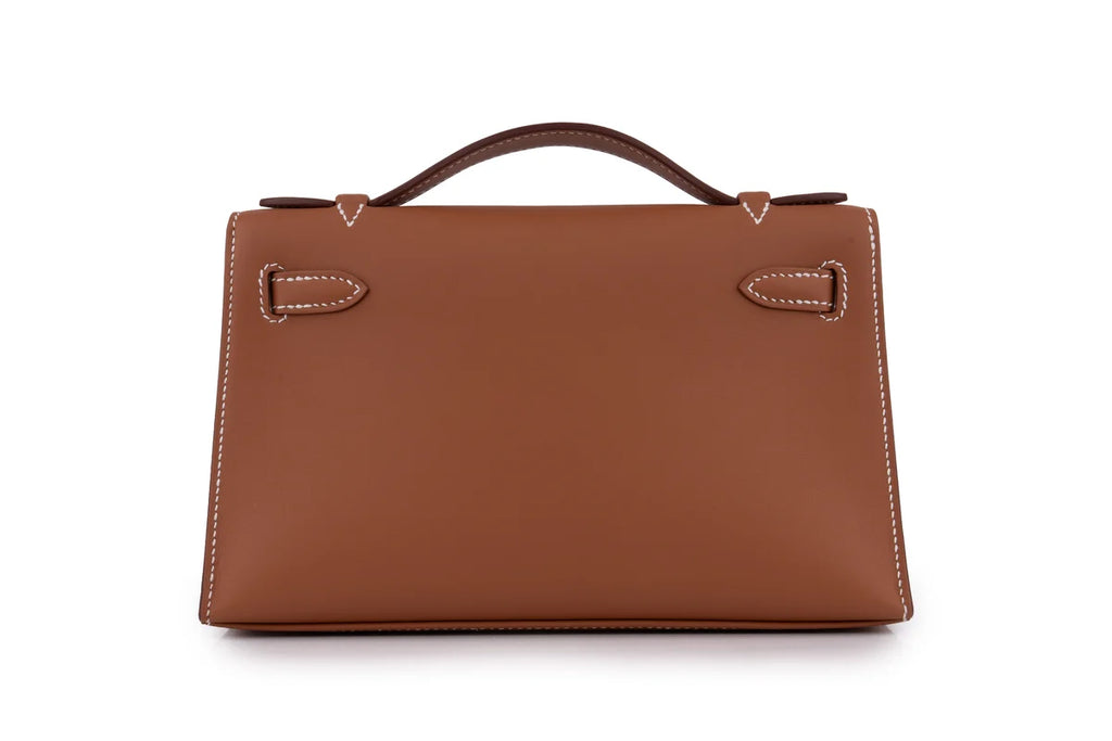 Hermès Kelly Pochette Swift Gold PHW