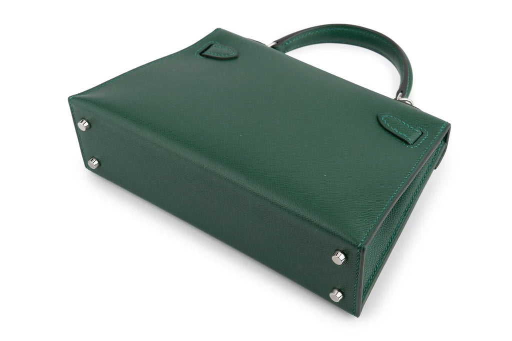 Hermès Mini Kelly Veau Madame Vert Moyen PHW