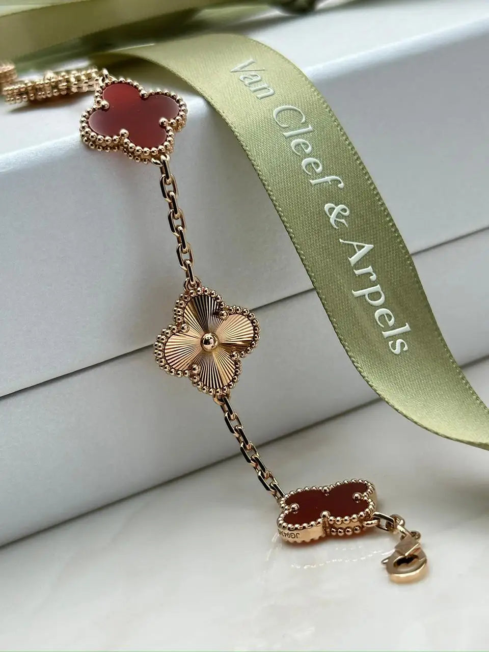 Van Cleef & Arpels Vintage Alhambra Bracelet Carnelian