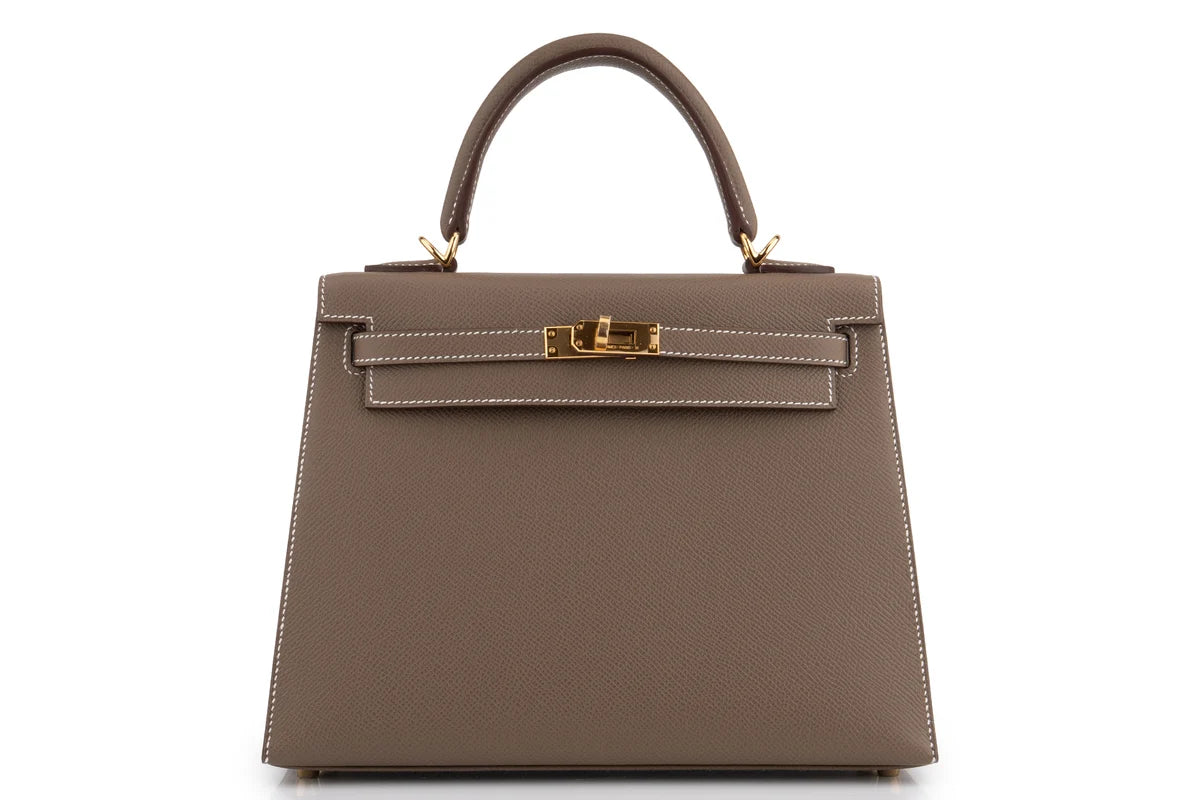 Hermès Kelly 25 Epsom Etoupe GHW
