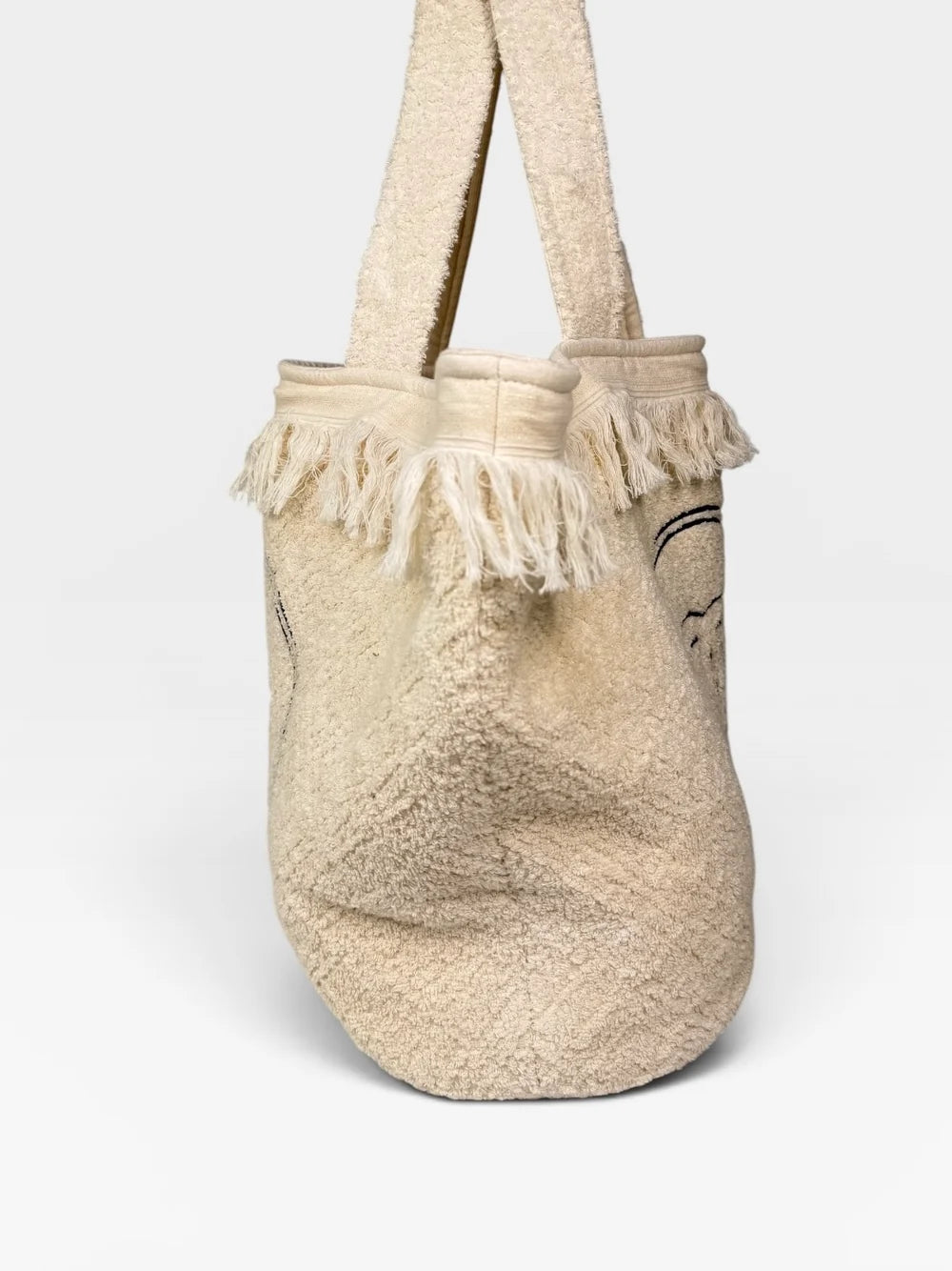 CHANEL BEACH BAG IN CREAM TOWELLING
