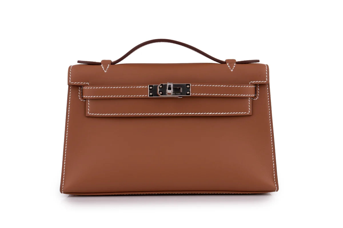 Hermès Kelly Pochette Swift Gold PHW
