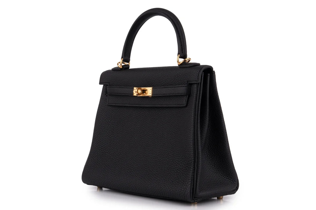 Hermès Kelly 25 Retourne Togo Noir GHW