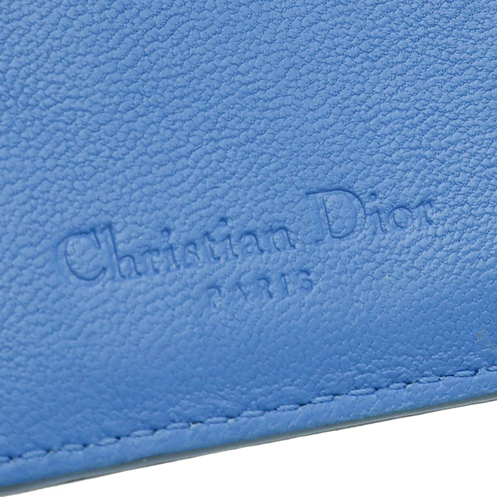 Christian Dior Tricolor Lady Dior Trifold Small Wallet