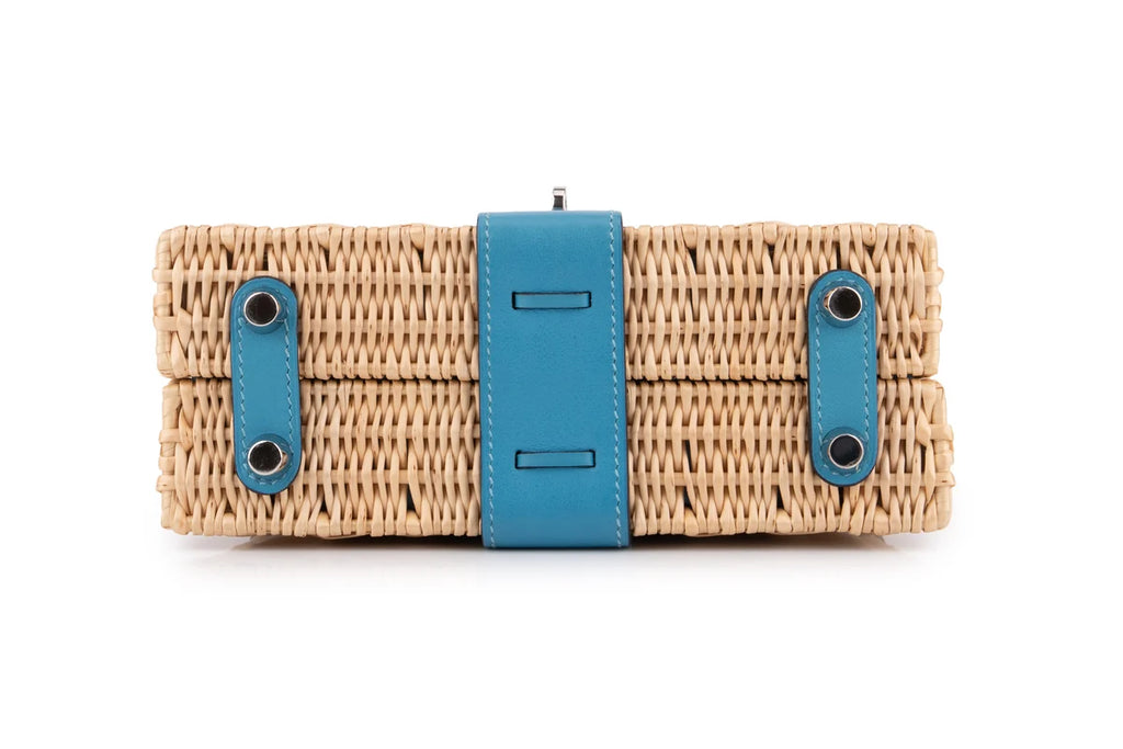 Hermès Mini Kelly Picnic Blue Du Nord PHW