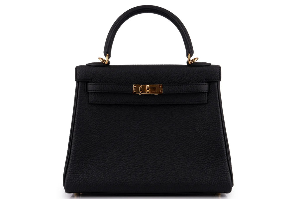 Hermès Kelly 25 Retourne Togo Noir GHW