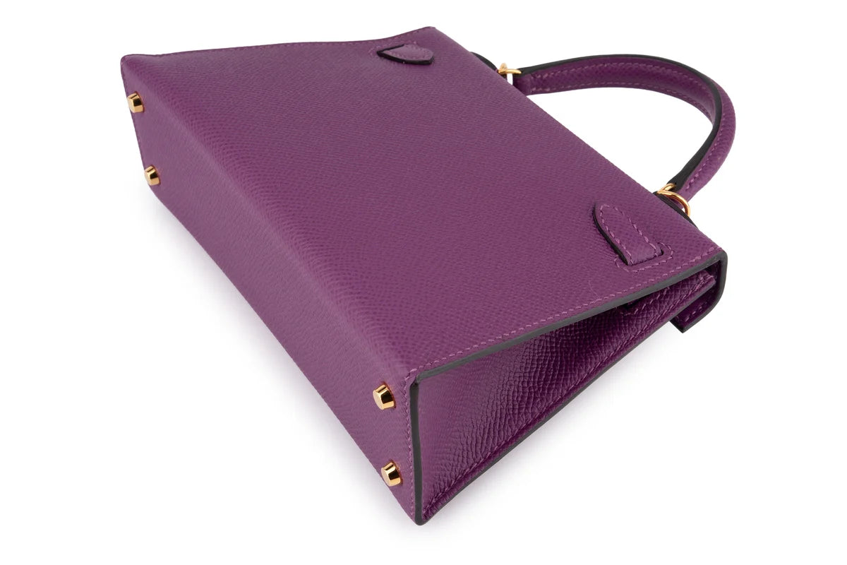 Hermès Mini Kelly Epsom Anemone GHW