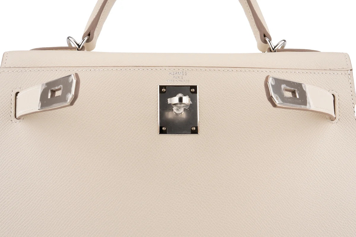 Hermès Kelly 28 Epsom Craie PHW