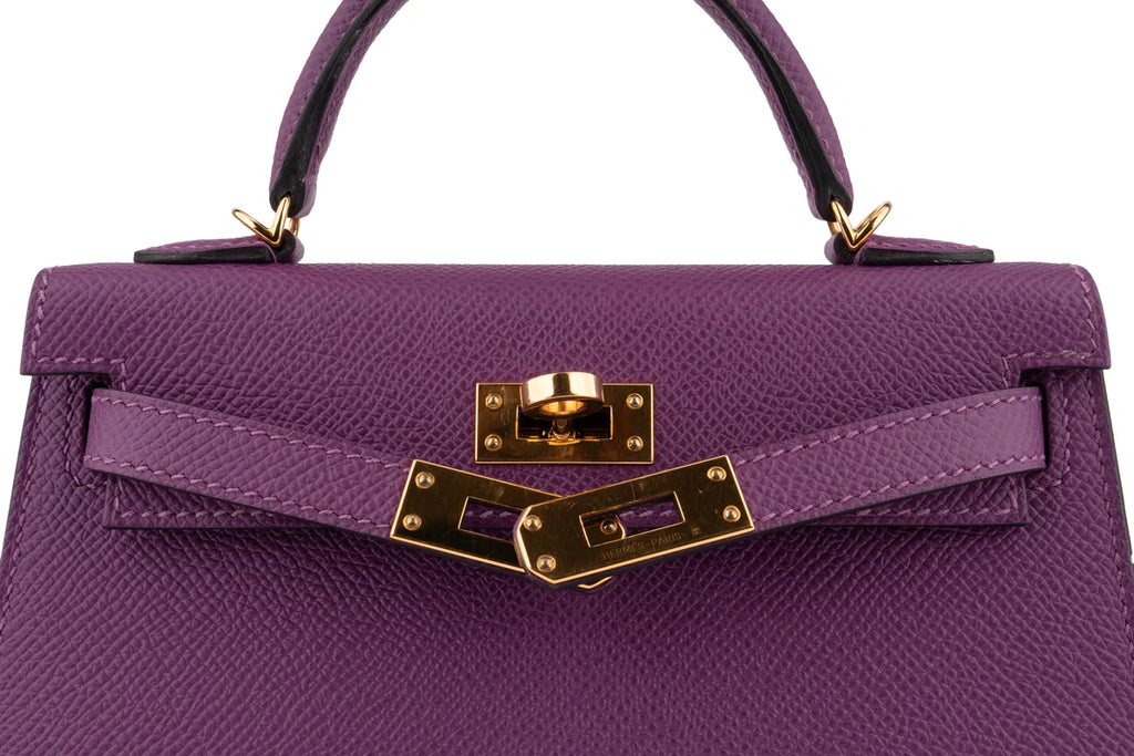 Hermès Mini Kelly Epsom Anemone GHW