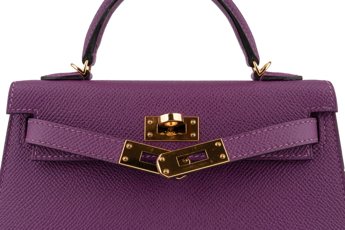 Hermès Mini Kelly Epsom Anemone GHW