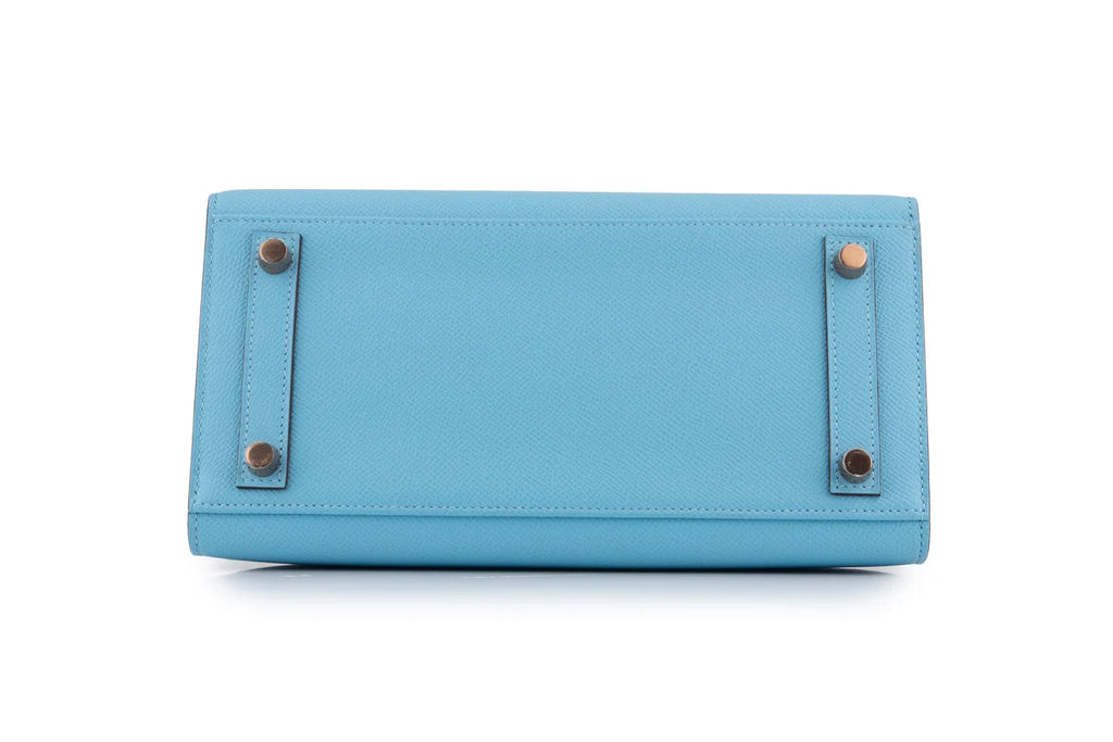 Hermès Birkin 25 HSS Sellier Epsom Bleu Celeste/Biscuit RGHW