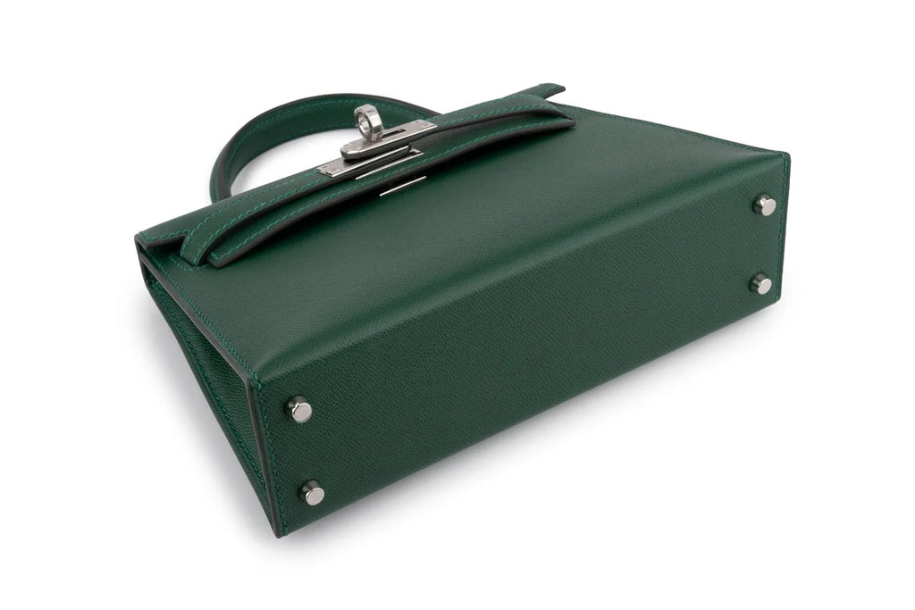 Hermès Mini Kelly Veau Madame Vert Moyen PHW