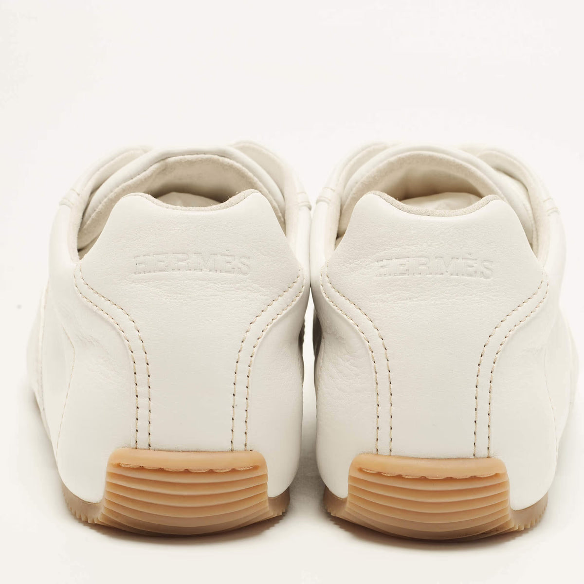 Hermès Master Size 39.5 White Leather Veau Souple Low Top Sneakers