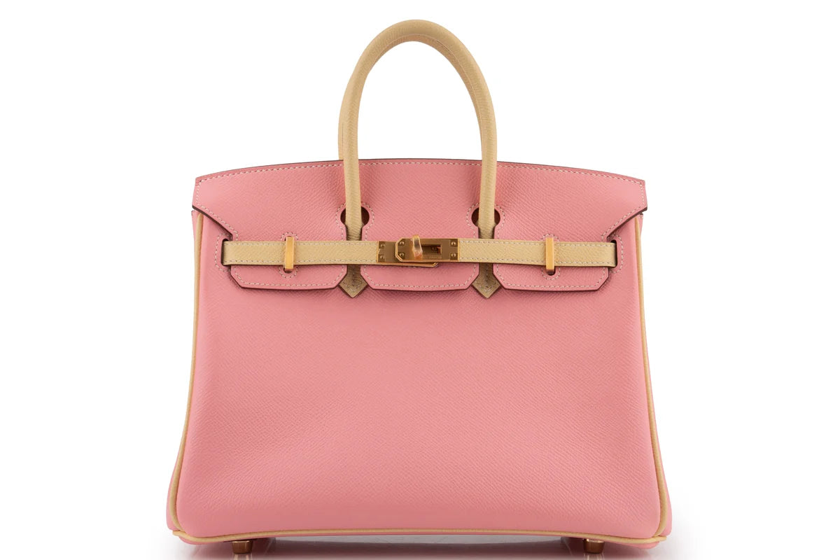 Hermès Birkin 25 Epsom Rose Confetti / Jaune Poussin BGHW