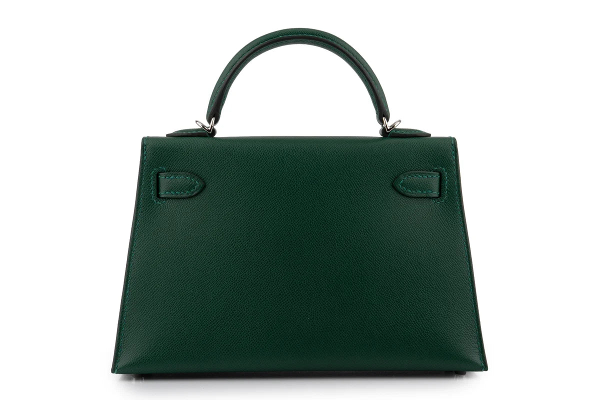 Hermès Mini Kelly Veau Madame Vert Moyen PHW