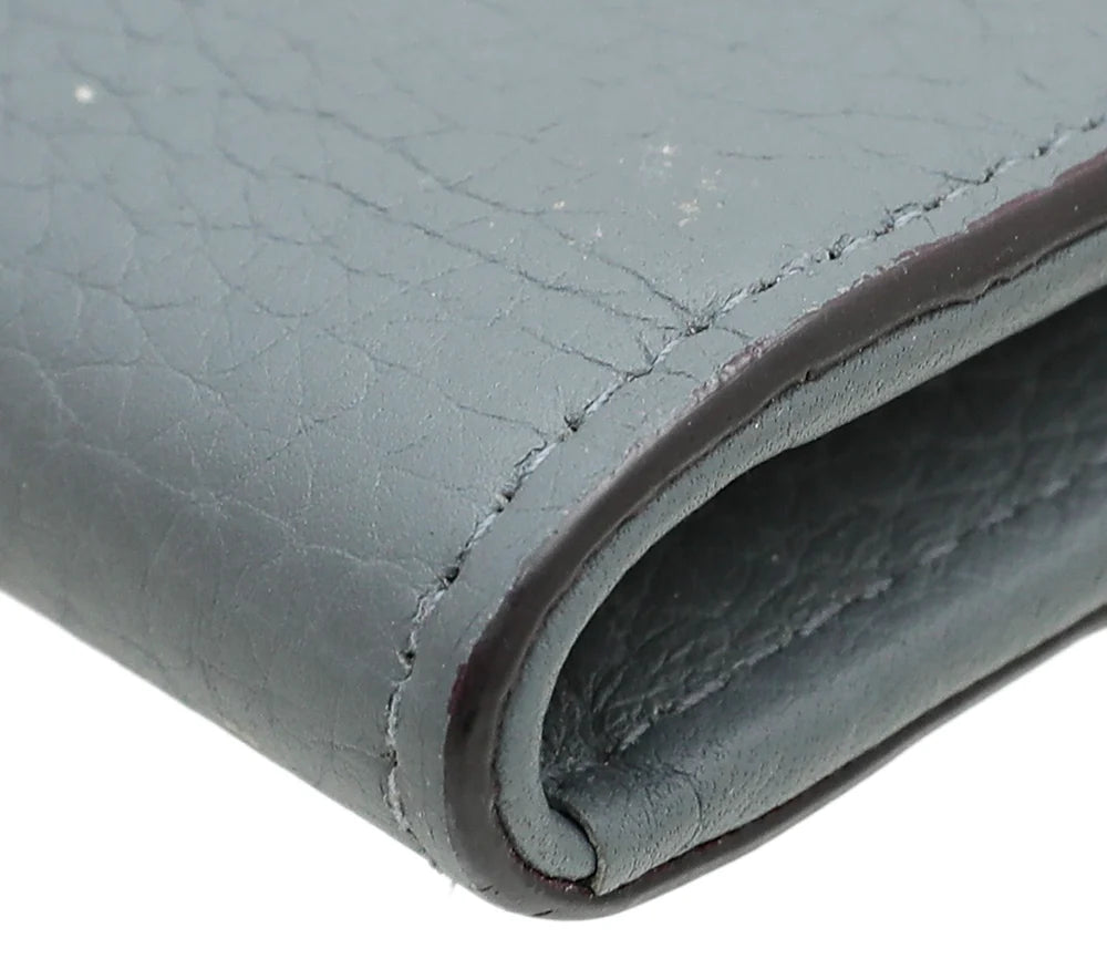 Christian Dior Dark Gray Diorissimo Slim Envelope Wallet