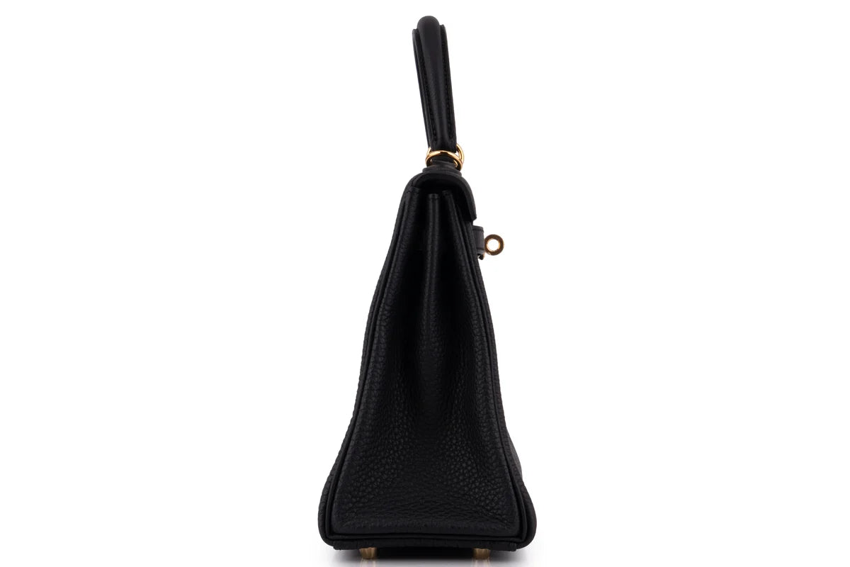 Hermès Kelly 25 Retourne Togo Noir GHW