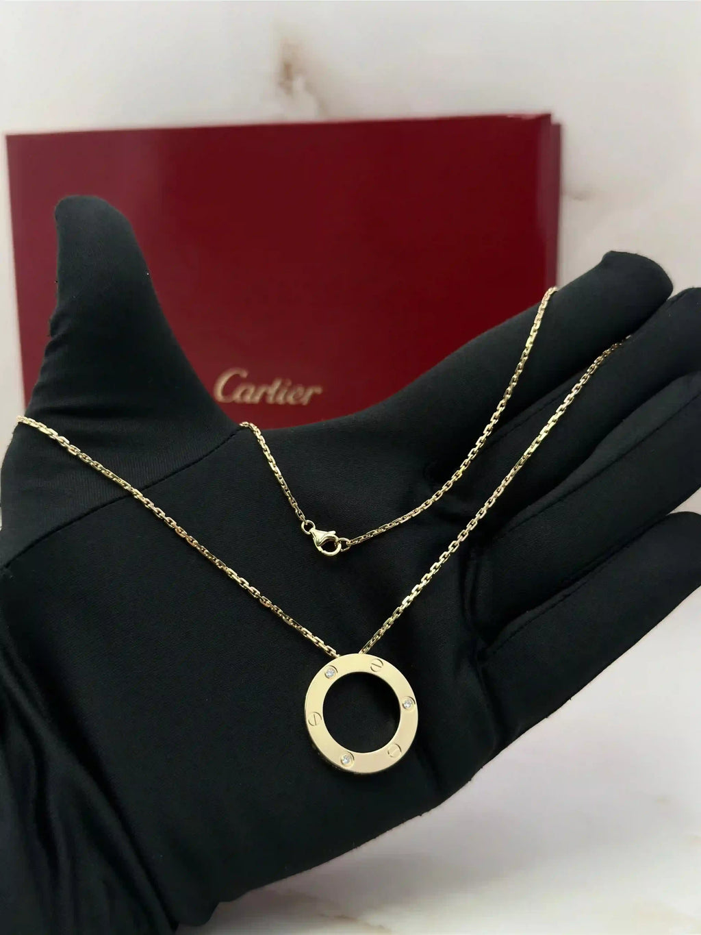 Cartier Love Necklace 3 Diamonds