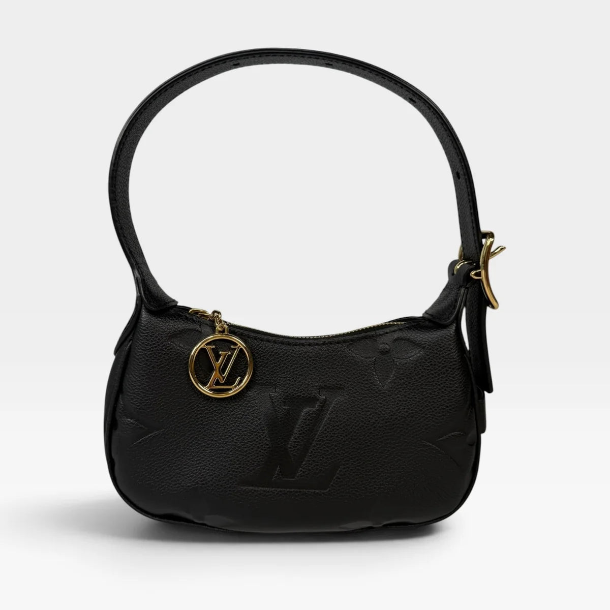 LOUIS VUITTON MINI MOON BAG IN BLACK LEATHER WITH GOLD HARDWARE