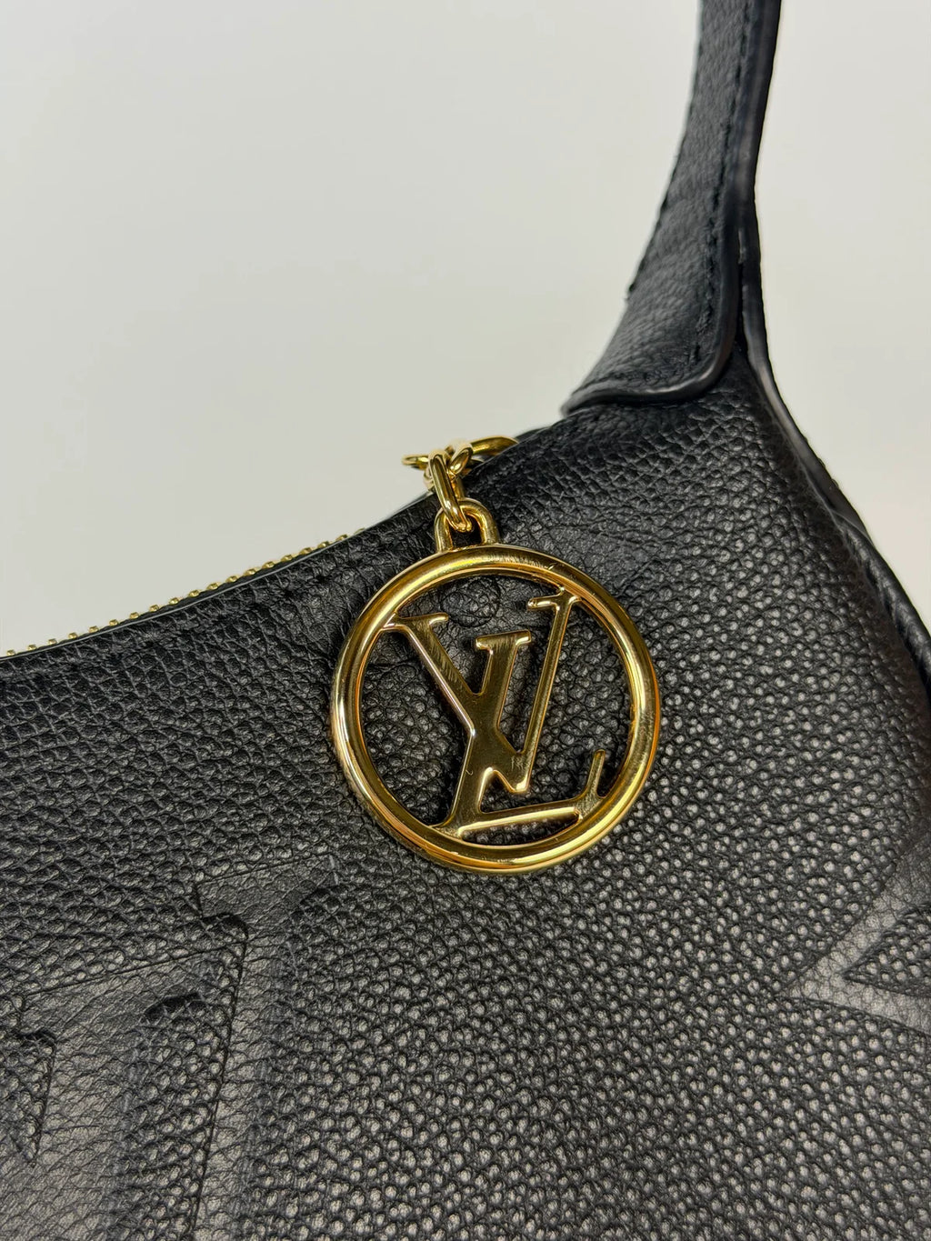 LOUIS VUITTON MINI MOON BAG IN BLACK LEATHER WITH GOLD HARDWARE