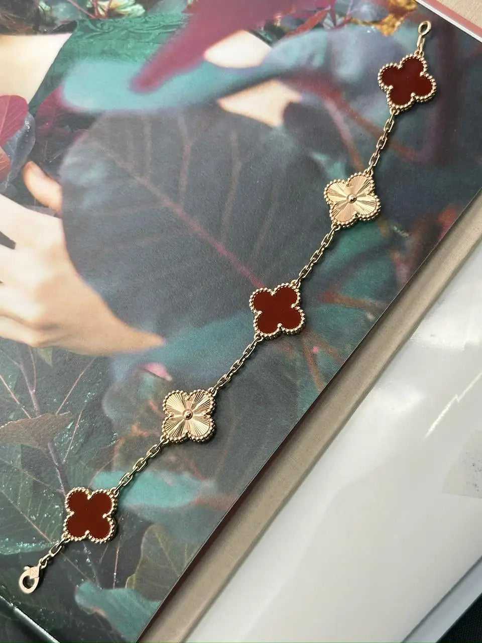 Van Cleef & Arpels Vintage Alhambra Bracelet Carnelian
