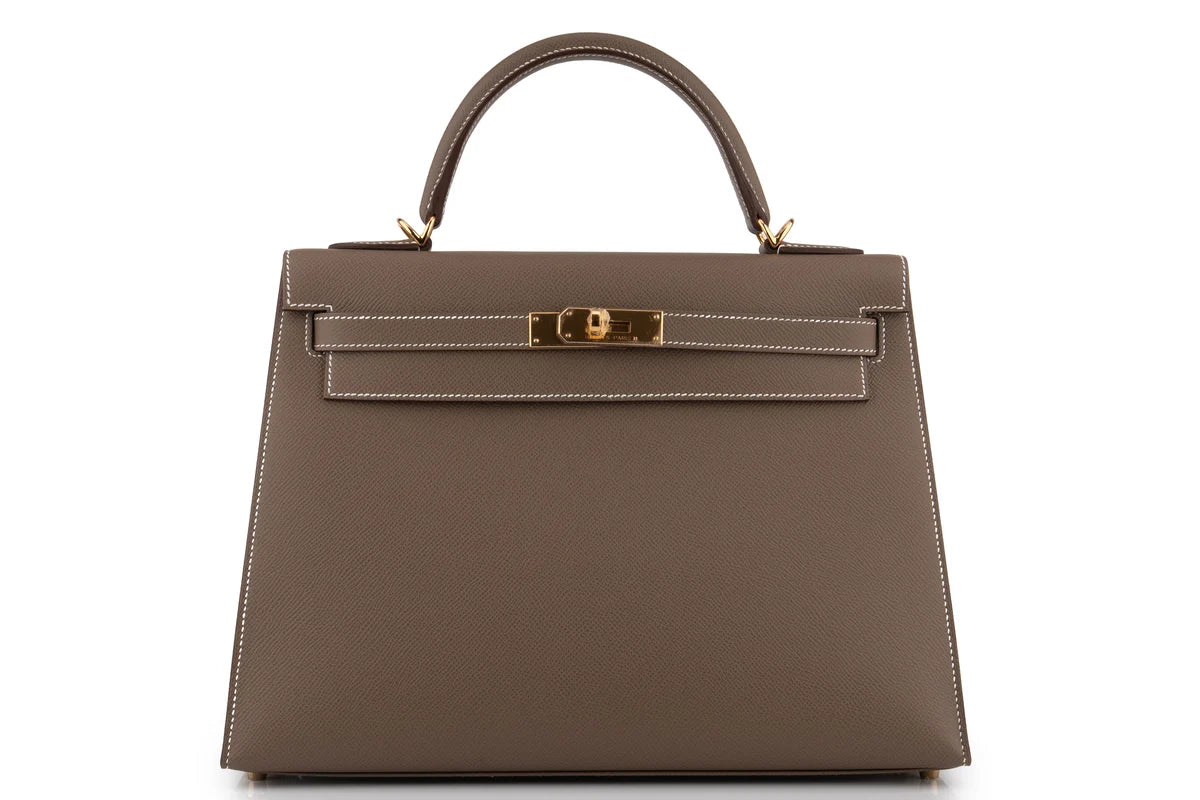 Hermès Kelly 32 Epsom Etoupe GHW